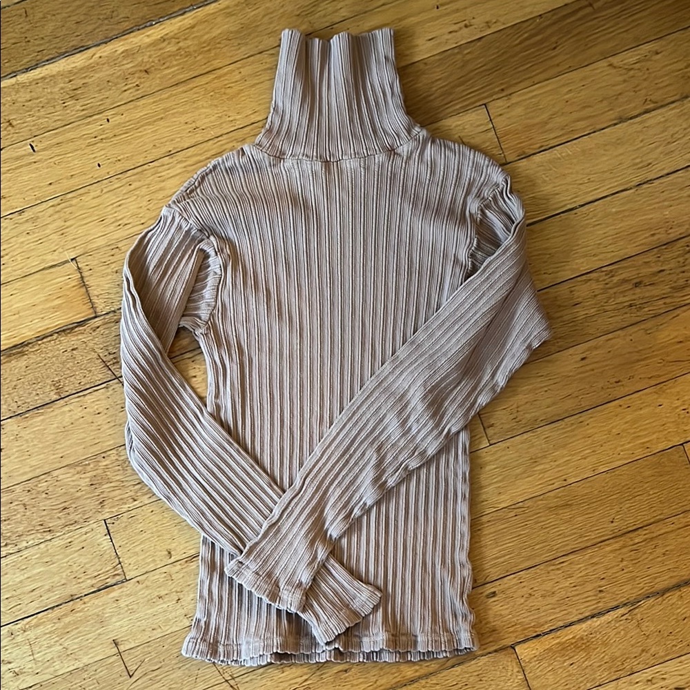 Rudy Jude adult pointelle turtleneck - bark